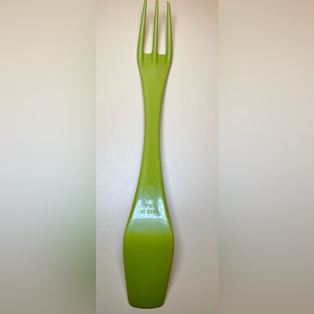 Vintage‎ Tuppercraft Garden Tool - Green Plastic Hand Fork (1970s)